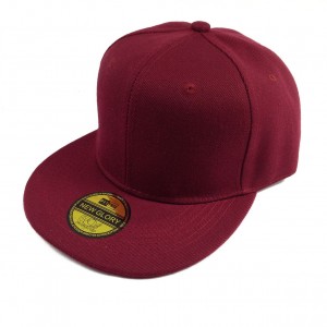 嘻哈帽素帽-暗紅色(可調節)