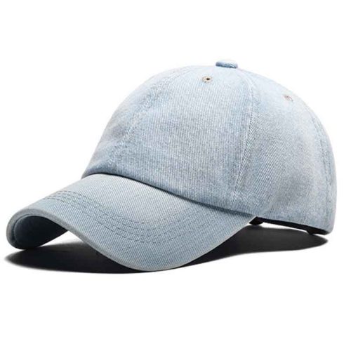 老帽棒球帽-淺藍色牛仔布(可調節)