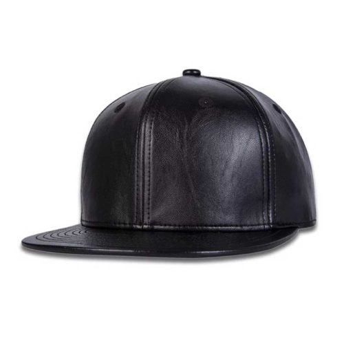 韓風嘻哈帽素帽-皮質帽(可調節)