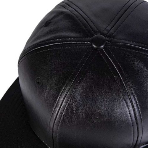 韓風嘻哈帽素帽-皮質帽(可調節)